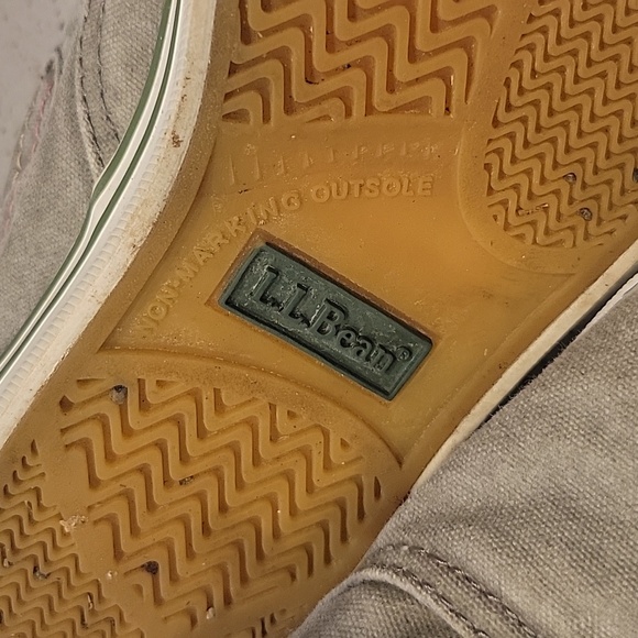 LL Bean Sunwashed Canvas Sneaker EUC Size 8 - Picture 5 of 9